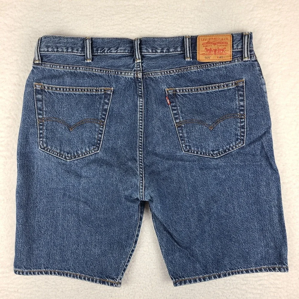 Levi's 505 Jean Shorts Mens 40‎ Blue 10